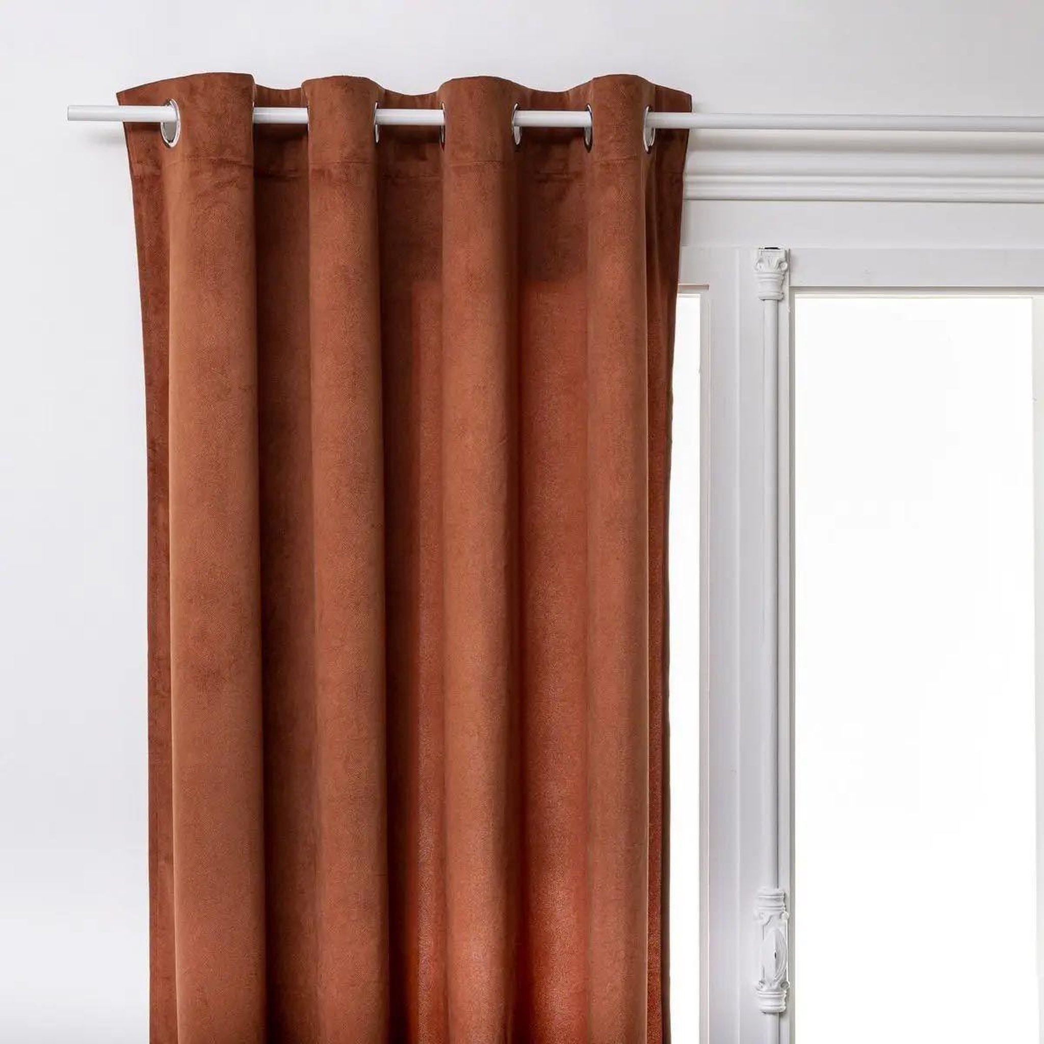 Voir la diapositive 1 : ATMOSPHERA Rideau tamisant  lilou  140x260cm terracotta