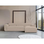 Voir la diapositive 4 : BEST MOBILIER Felix - canapé modulable d'angle droit 4 places en tissu texturé