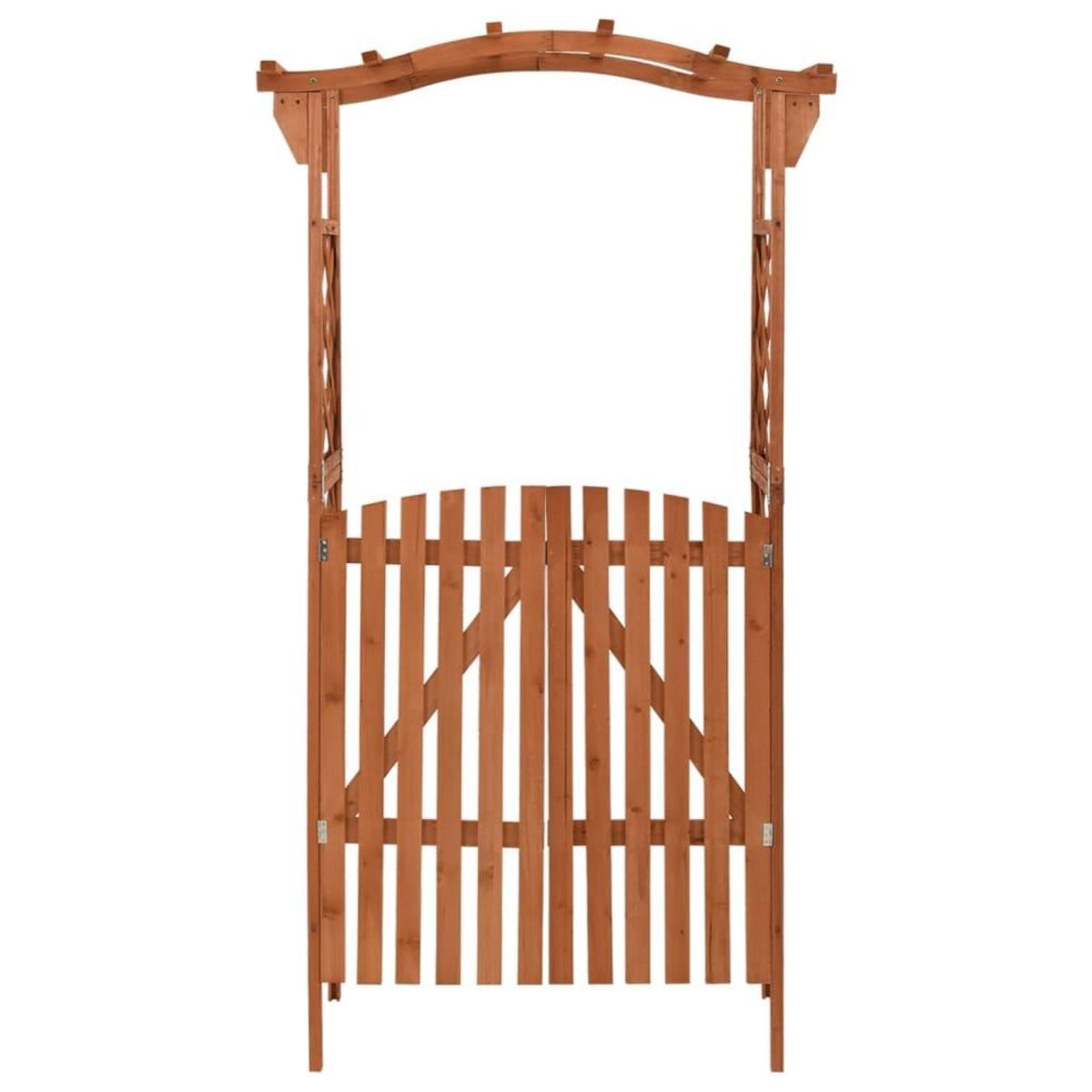 VIDAXL Pergola avec portail 116x40x204 cm Bois de sapin massif