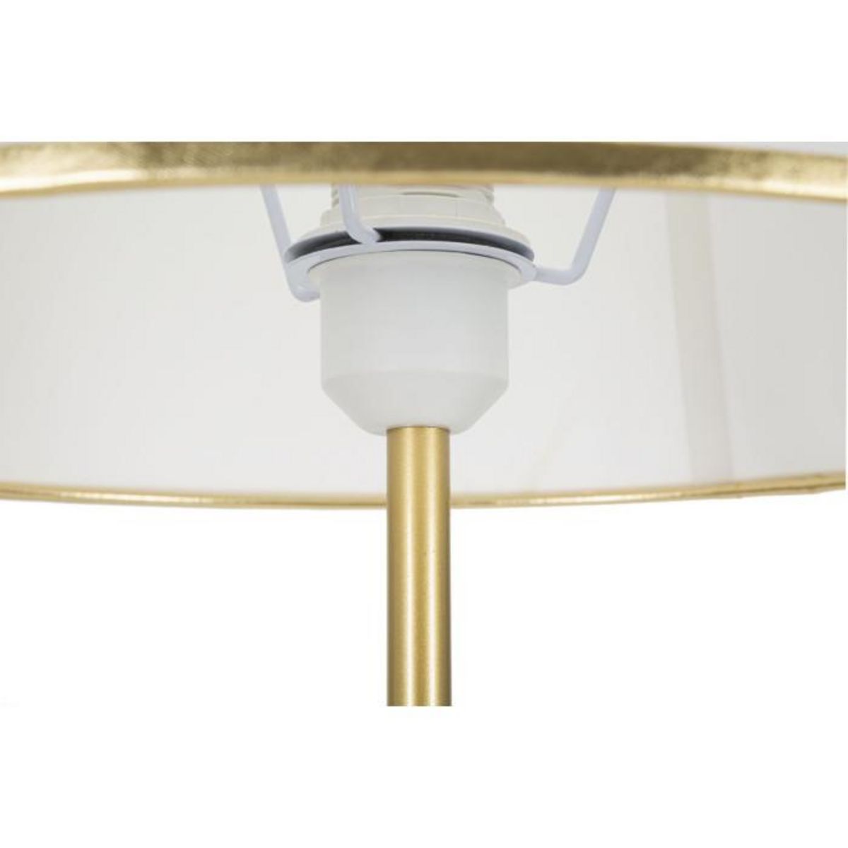 Paris Prix Lampadaire en Métal  Triply  154cm Blanc & Or