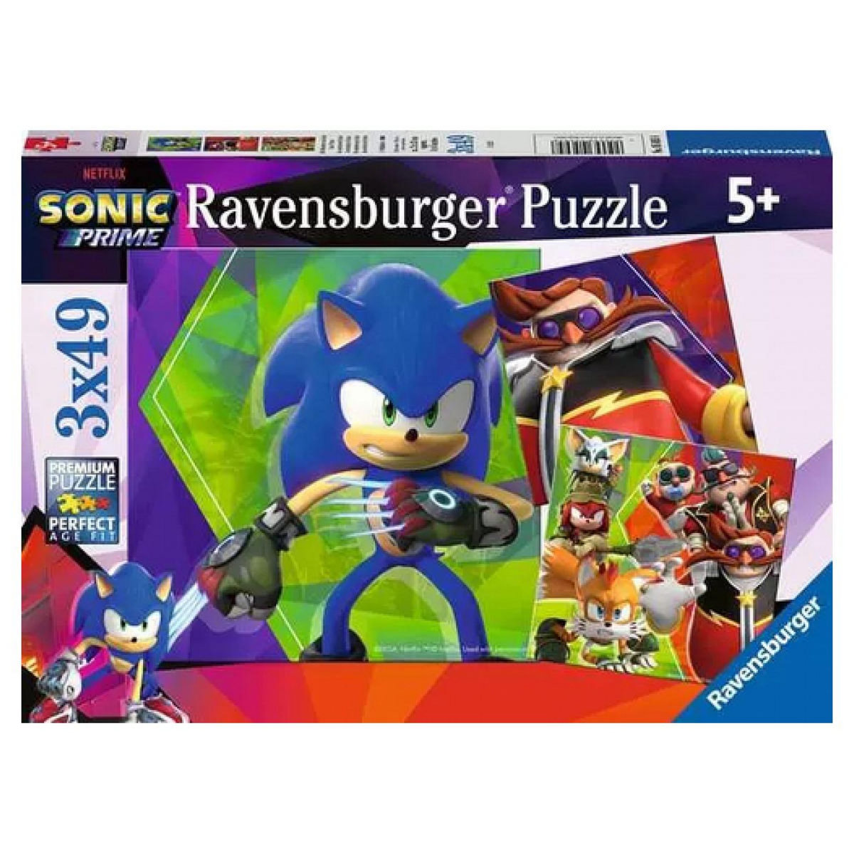RAVENSBURGER Puzzles 3x49 p - les aventures de sonic / sonic prime