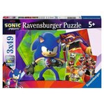 RAVENSBURGER Puzzles 3x49 p - les aventures de sonic / sonic prime