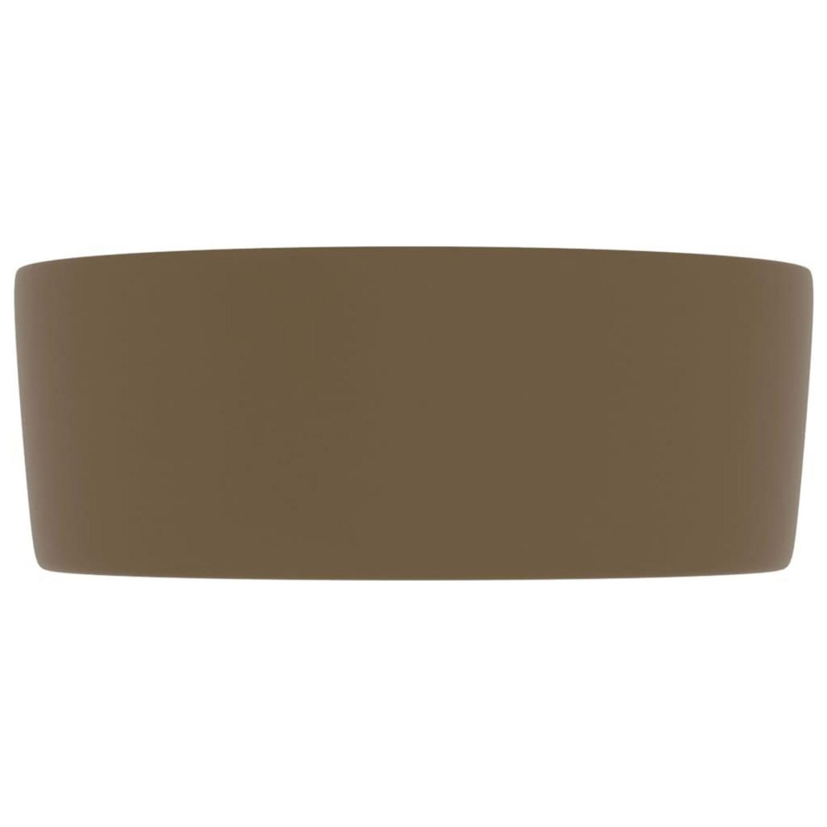 VIDAXL Lavabo rond de luxe Creme mat 40x15 cm Ceramique