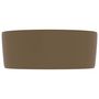 Voir la diapositive 4 : VIDAXL Lavabo rond de luxe Creme mat 40x15 cm Ceramique