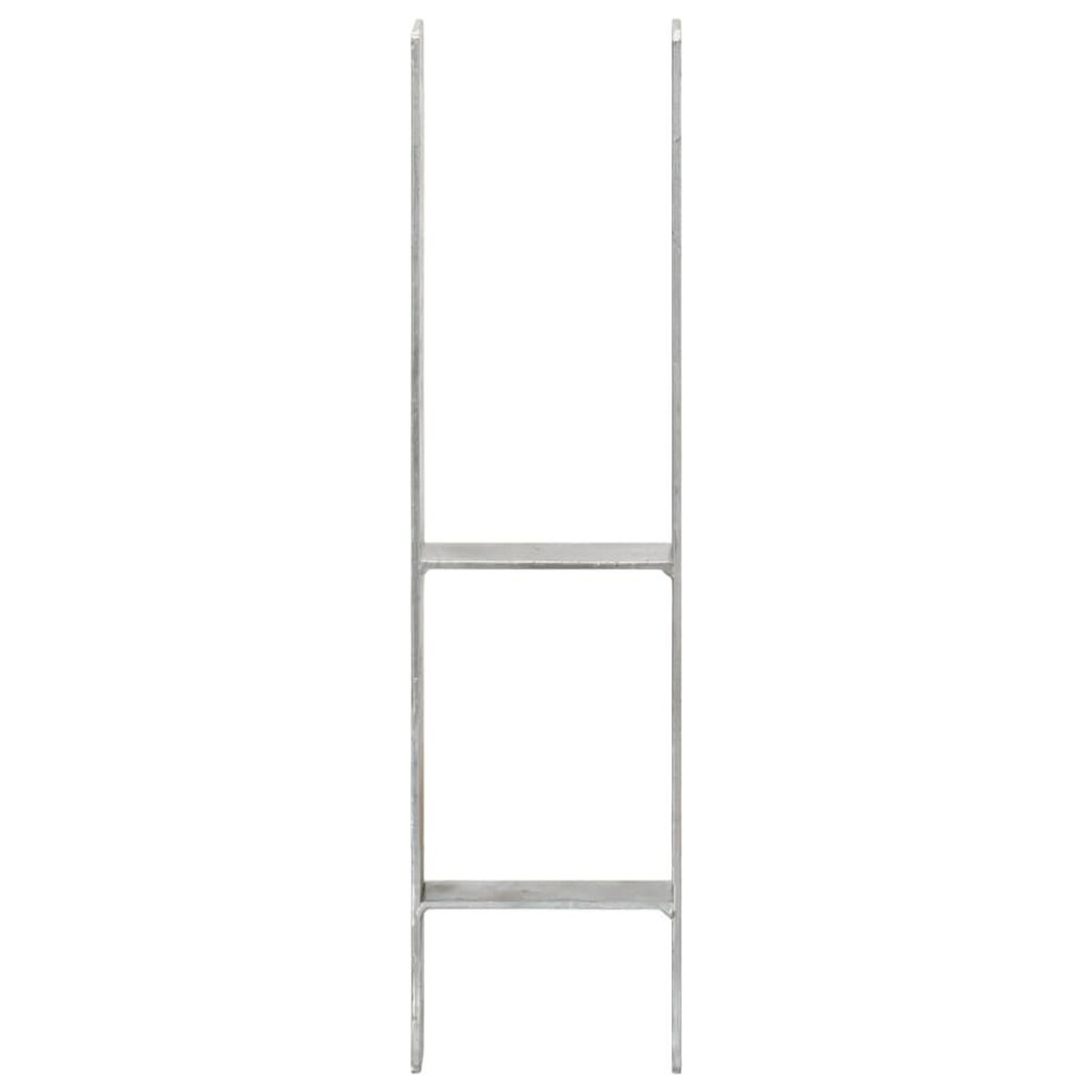 VIDAXL Piquets de cloture 6 pcs Argente 14x6x60 cm Acier galvanise