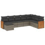 Voir la diapositive 2 : VIDAXL Salon de jardin 8 pcs avec coussins gris resine tressee