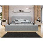 BEST MOBILIER Swan - lit coffre - 180x200 cm - sommier inclus - en velours côtelé grosses côtes. Coloris disponibles : Bleu, Jaune, Gris, Noir, Beige, Marron