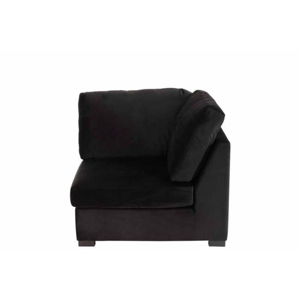 Paris Prix Fauteuil Design en Velours  Abosa  108cm Noir