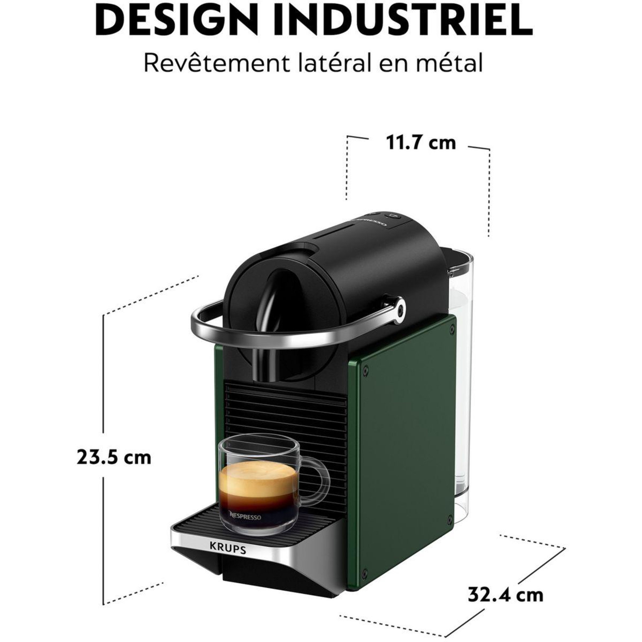 Voir la diapositive 5 : KRUPS Nespresso pixie redesign - vert