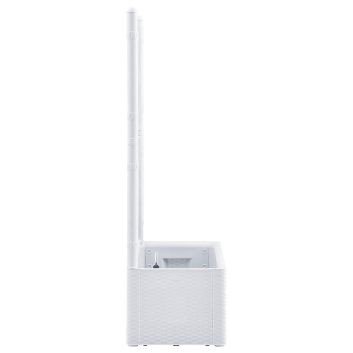 VIDAXL Lit sureleve de jardin et treillis et systeme d'arrosage Blanc