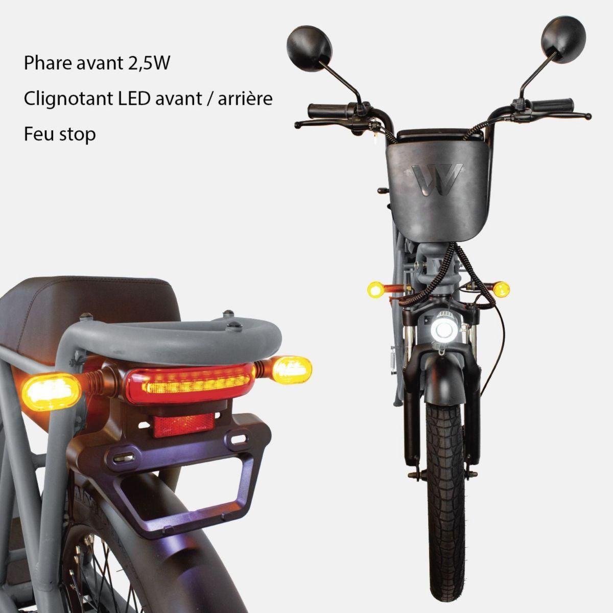 WISPEED Draisienne électrique WIMOB 2 Gris - Homologué