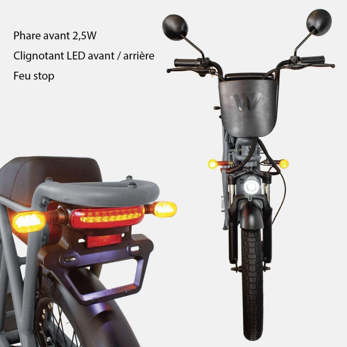 WISPEED Draisienne électrique WIMOB 2 Gris - Homologué