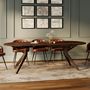 Voir la diapositive 2 : Rendez vous déco Table extensible en bois d'hévéa massif foncé 6 à 10 personnes - Oli