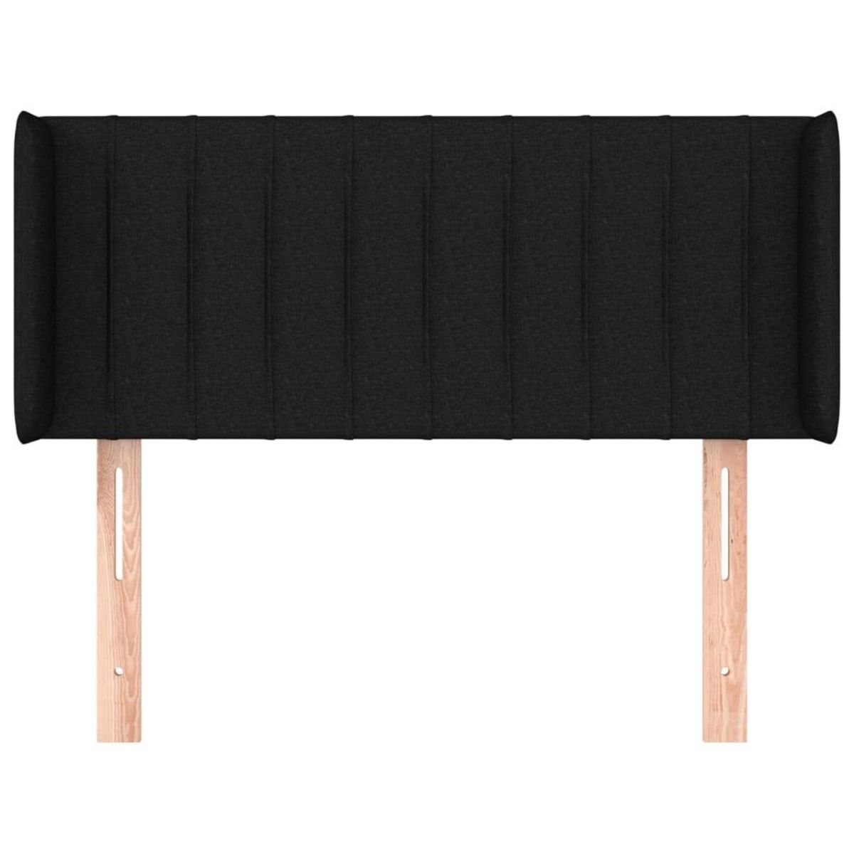 VIDAXL Tete de lit avec oreilles Noir 103x16x78/88 cm Tissu