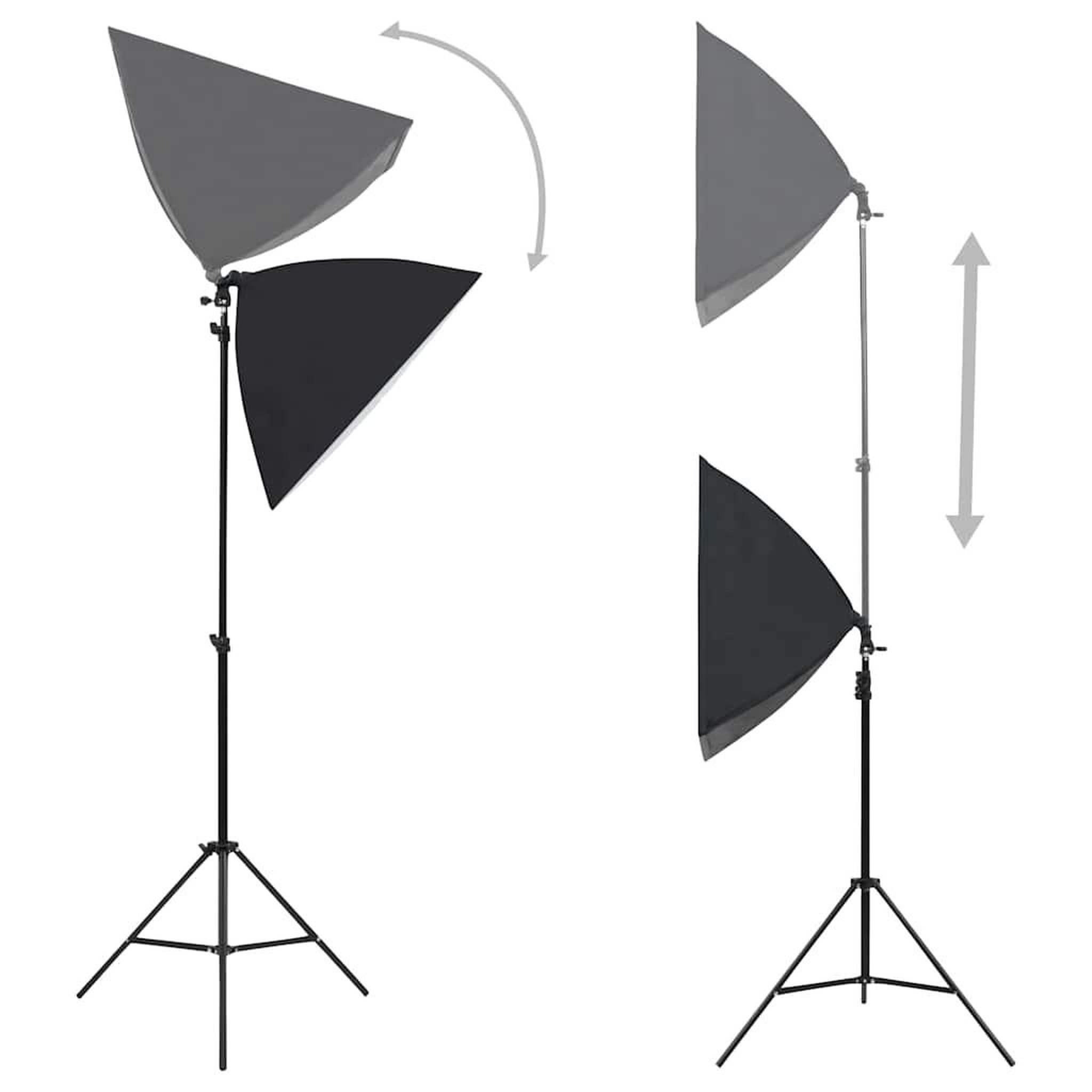 Voir la diapositive 3 : VIDAXL Kit de studio photo boîtes a lumiere toile de fond reflecteur