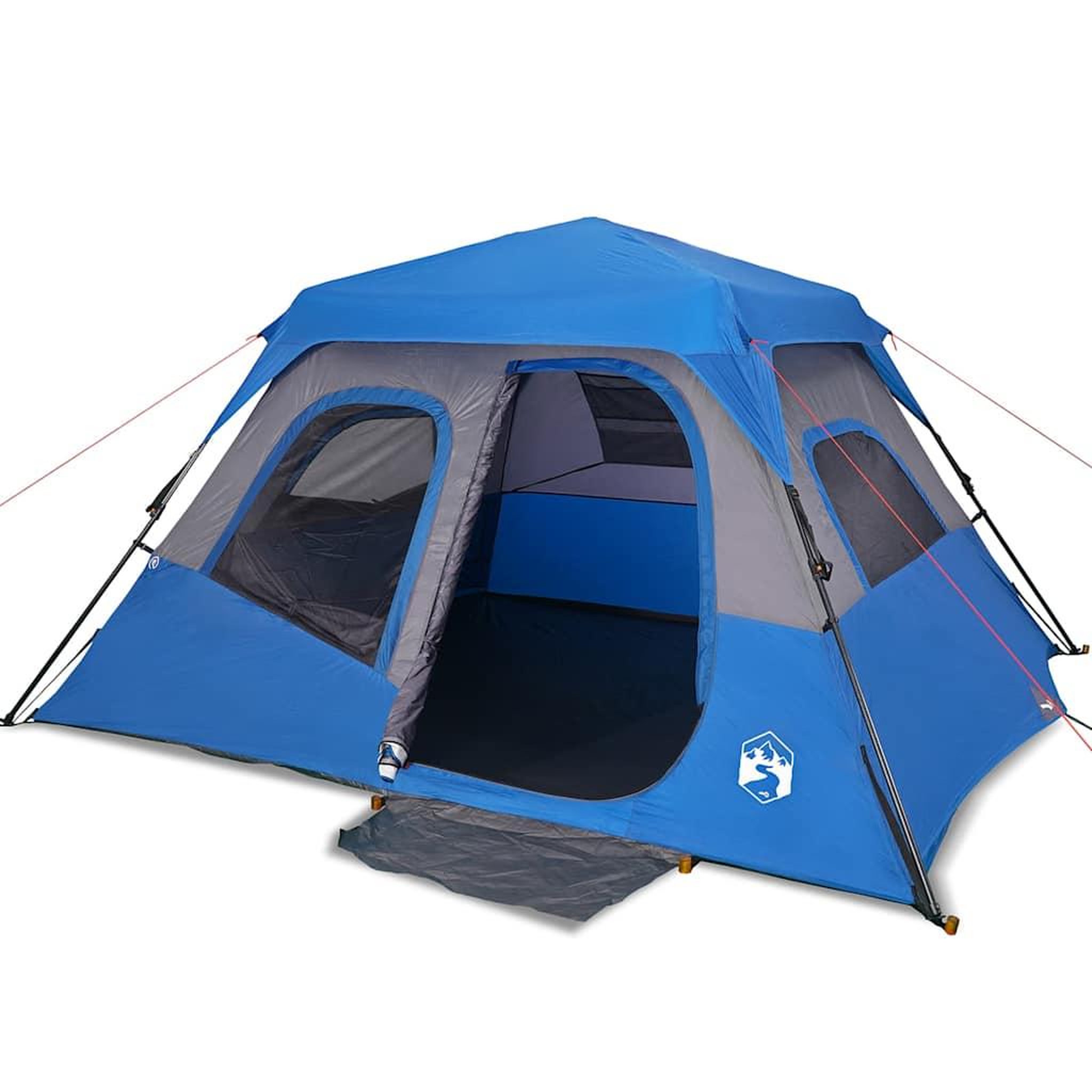 Voir la diapositive 2 : VIDAXL Tente familiale 6 personnes bleu liberation rapide impermeable