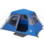 Voir la diapositive 2 : VIDAXL Tente familiale 6 personnes bleu liberation rapide impermeable