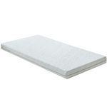 IDLITERIE Matelas bébé en latex et mousse, déhoussable, fabrication française. Coloris disponibles : Blanc