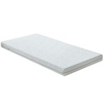 IDLITERIE Matelas bébé en latex et mousse, déhoussable, fabrication française. Coloris disponibles : Blanc