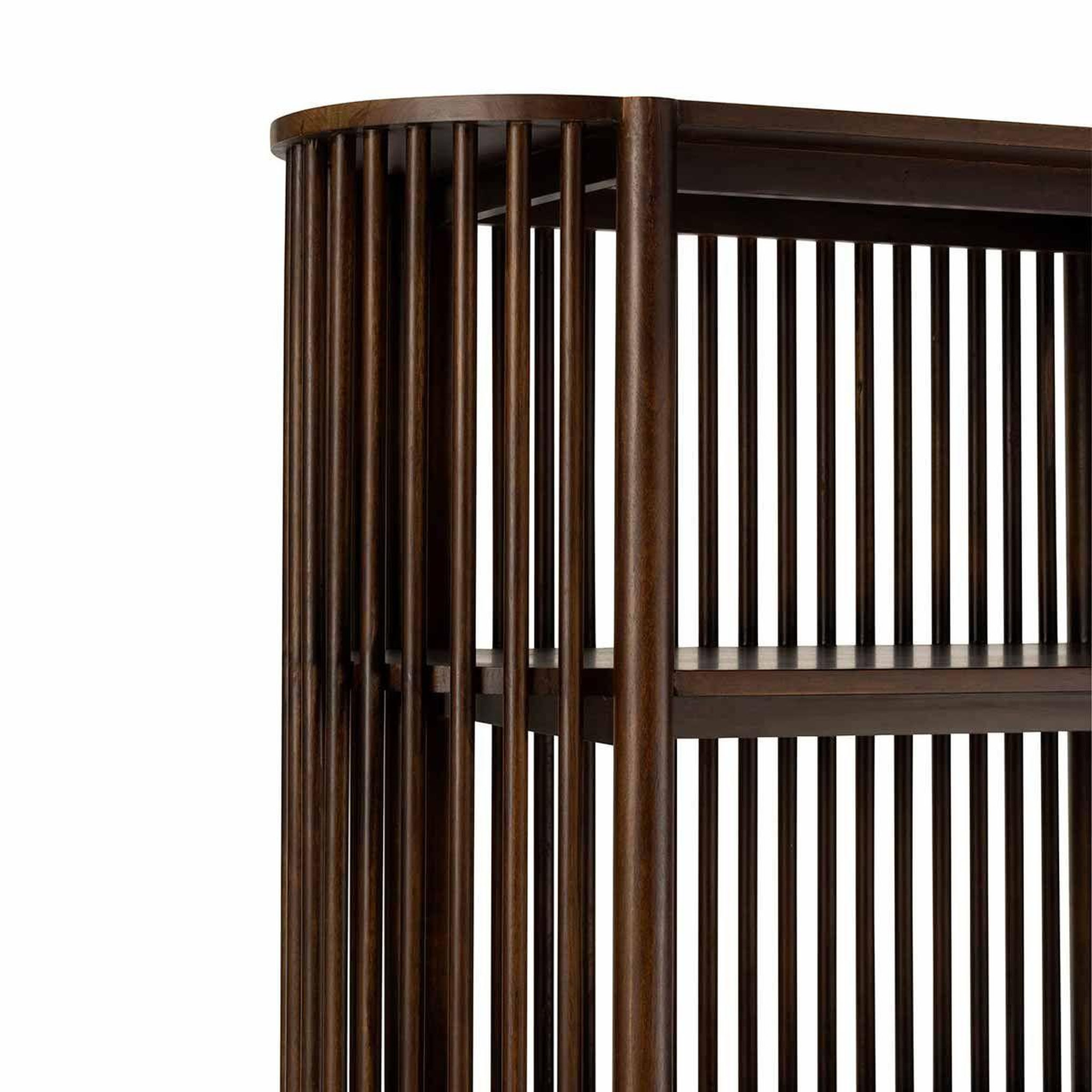 Voir la diapositive 6 : J-LINE Étagère 5 Niveaux en Bois  Gavya  190cm Brun Foncé