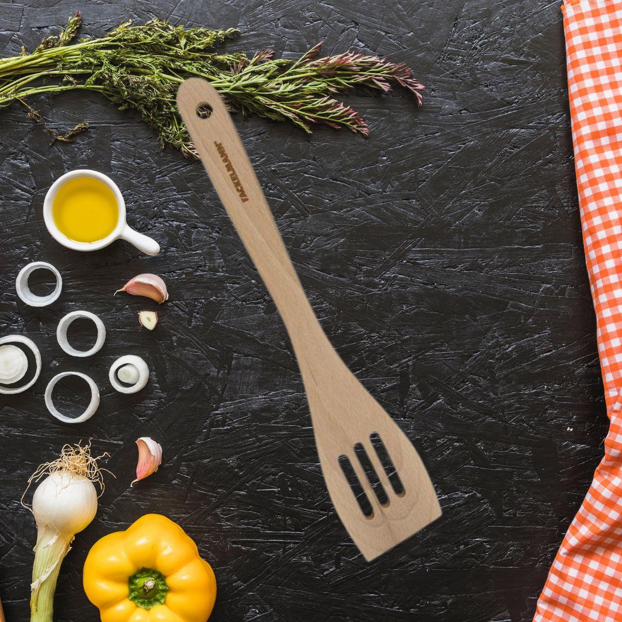 Voir la diapositive 2 : Fackelmann Set de 2 ustensiles de cuisine spatule en bois fackelmann nature