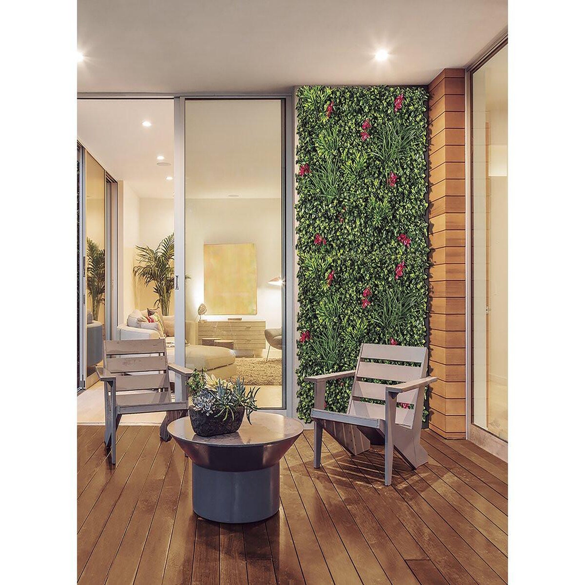Voir la diapositive 2 : Nortene Panneau décoratif de feuillage bougainvillier synthétique VILLA - 1x1m - Vert