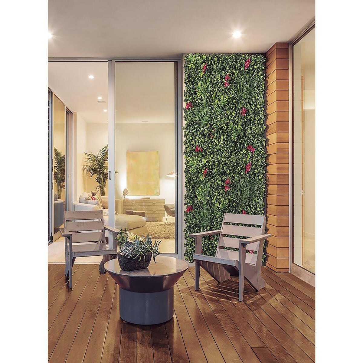 Habitat et Jardin Panneau végétal -   Vertical Villa   - Lot de 4 - 1.00 x 1.00 m - Vert