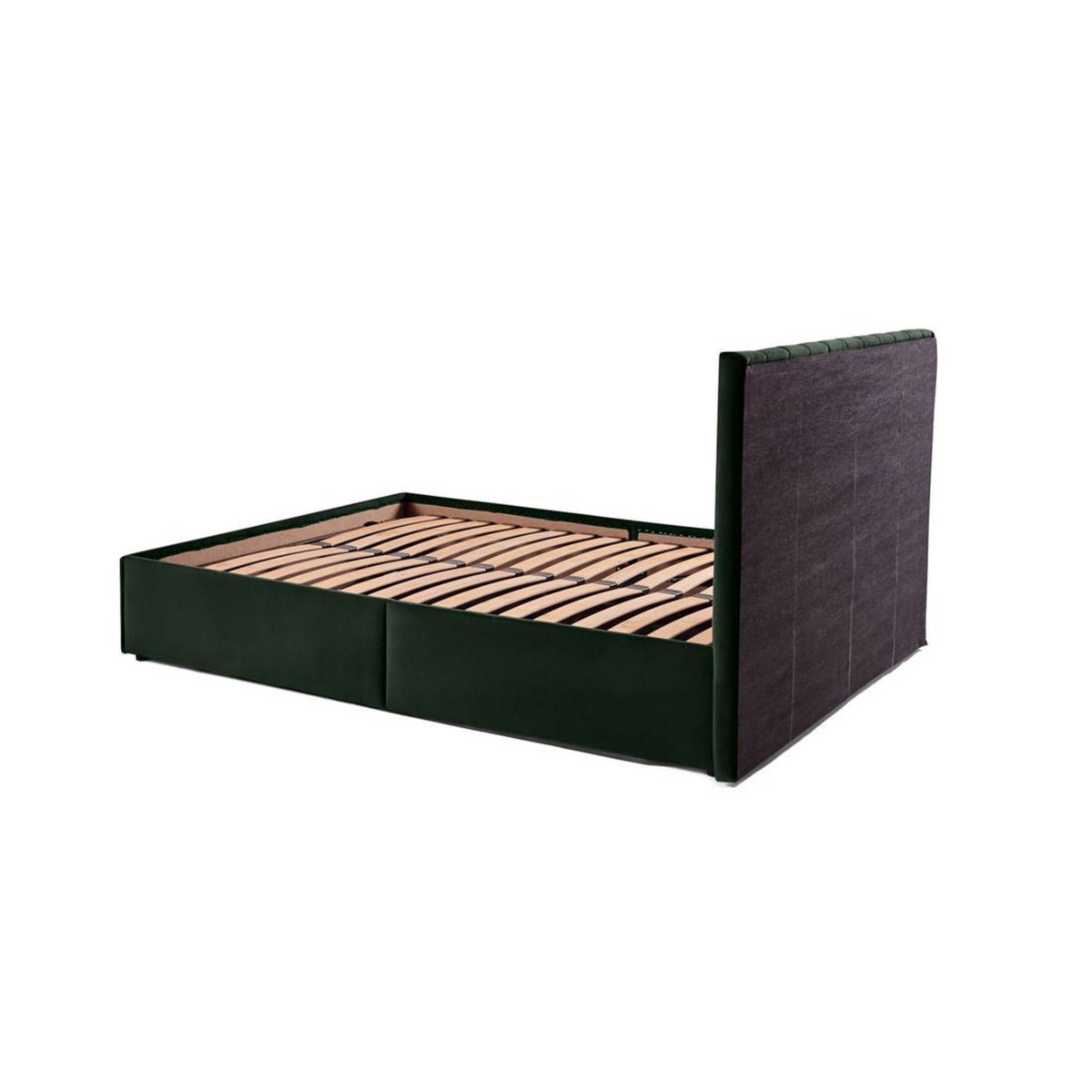 BEST MOBILIER Klimt - lit coffre - 160x200 - en velours - sommier inclus