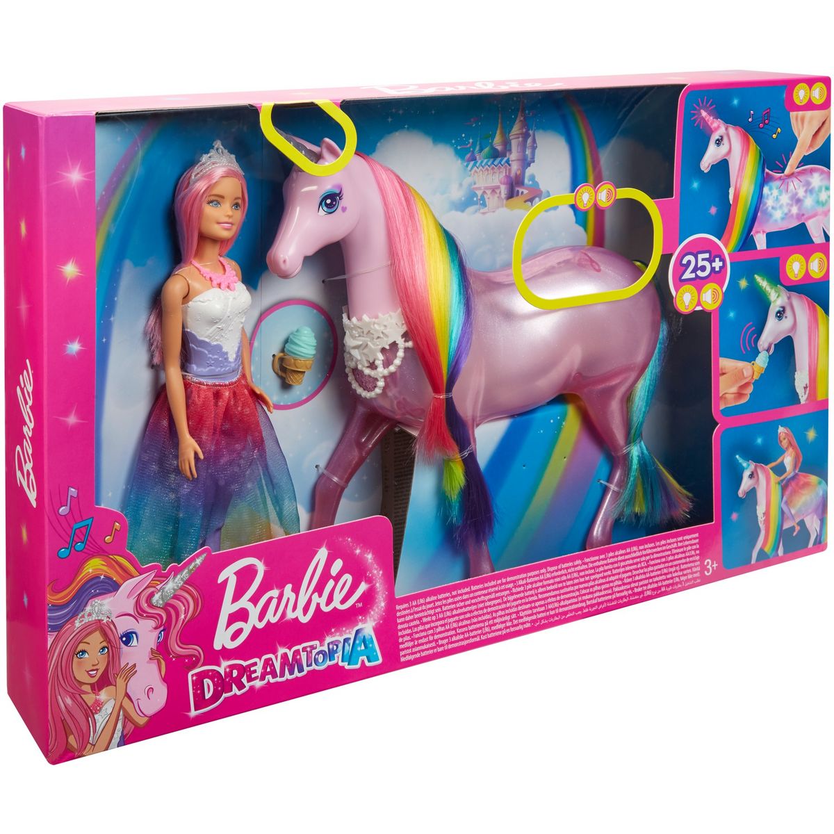 BARBIE Barbie et sa licorne lumières magiques - Barbie