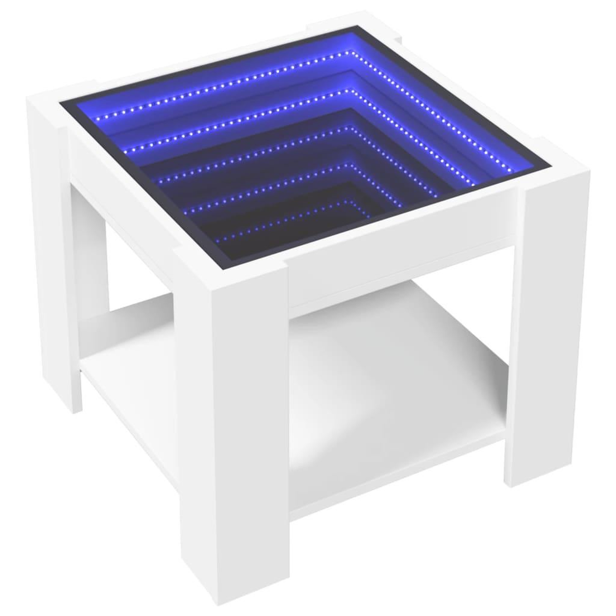 Voir la diapositive 3 : VIDAXL Table basse avec LED blanc 53x53x45 cm bois d'ingenierie