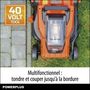 Voir la diapositive 2 : MARKET24 Tondeuse a Gazon   a Gazon sur Batterie 40V Dual Power POWDPGLWS2 - 420mm Ø, Sac de Collecte 50L