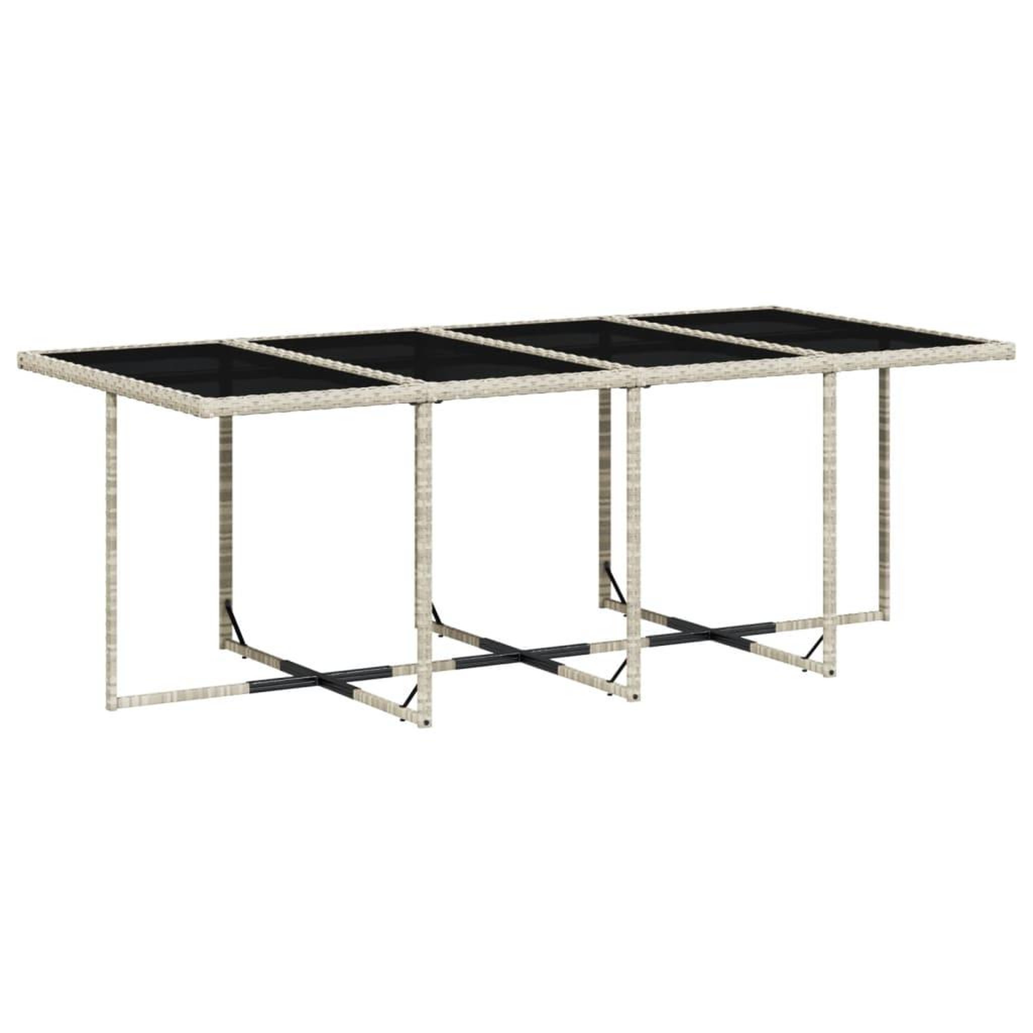 Voir la diapositive 3 : VIDAXL Ensemble a manger de jardin et coussins 13 pcs gris clair rotin