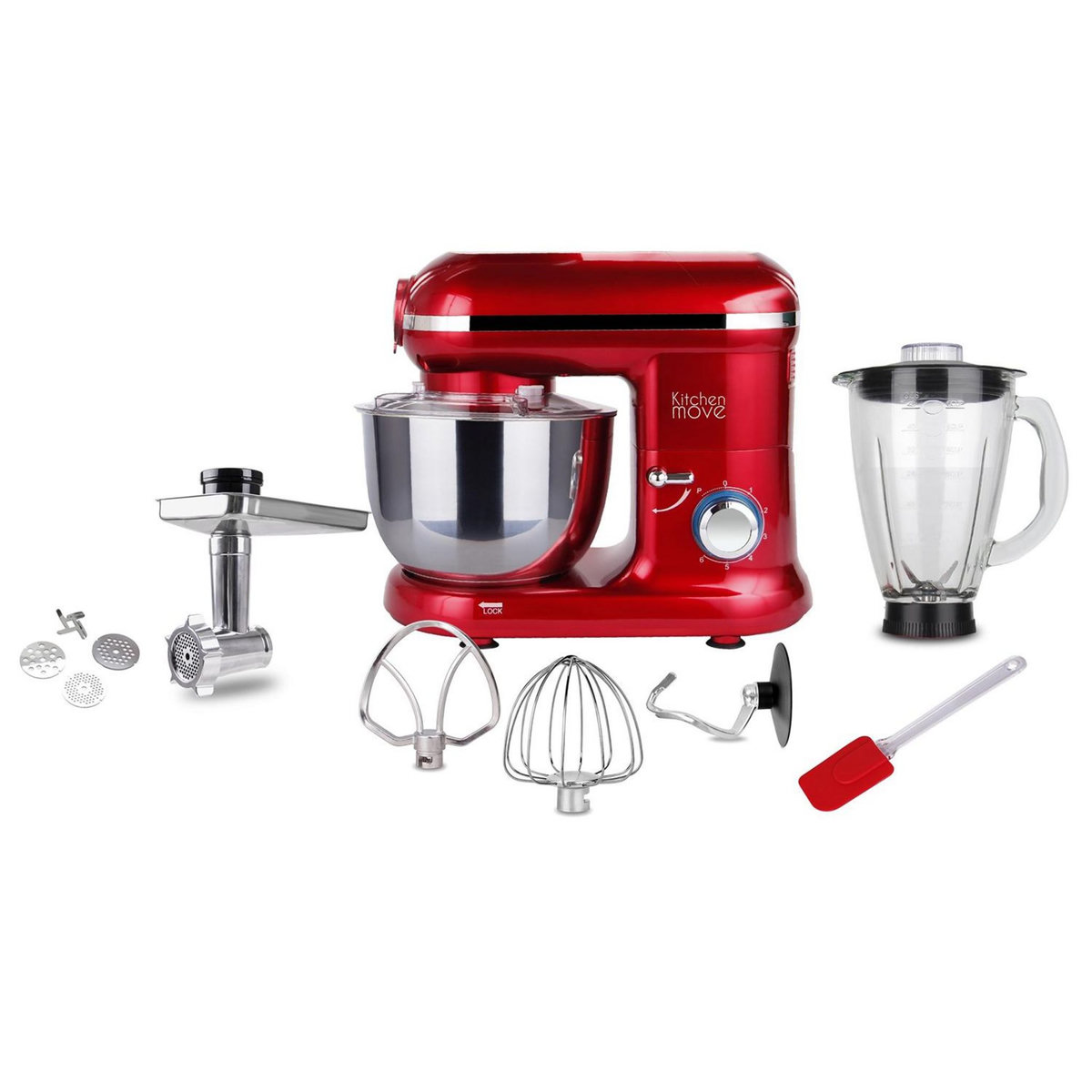 Kitchen move Robot multifonctions 5.5l 1500w rouge - bat-1519bm