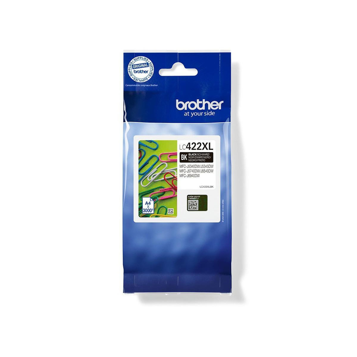Brother Cartouche d'encre Originale LC422 XL Haute Capacité Noire - LC422XLBK