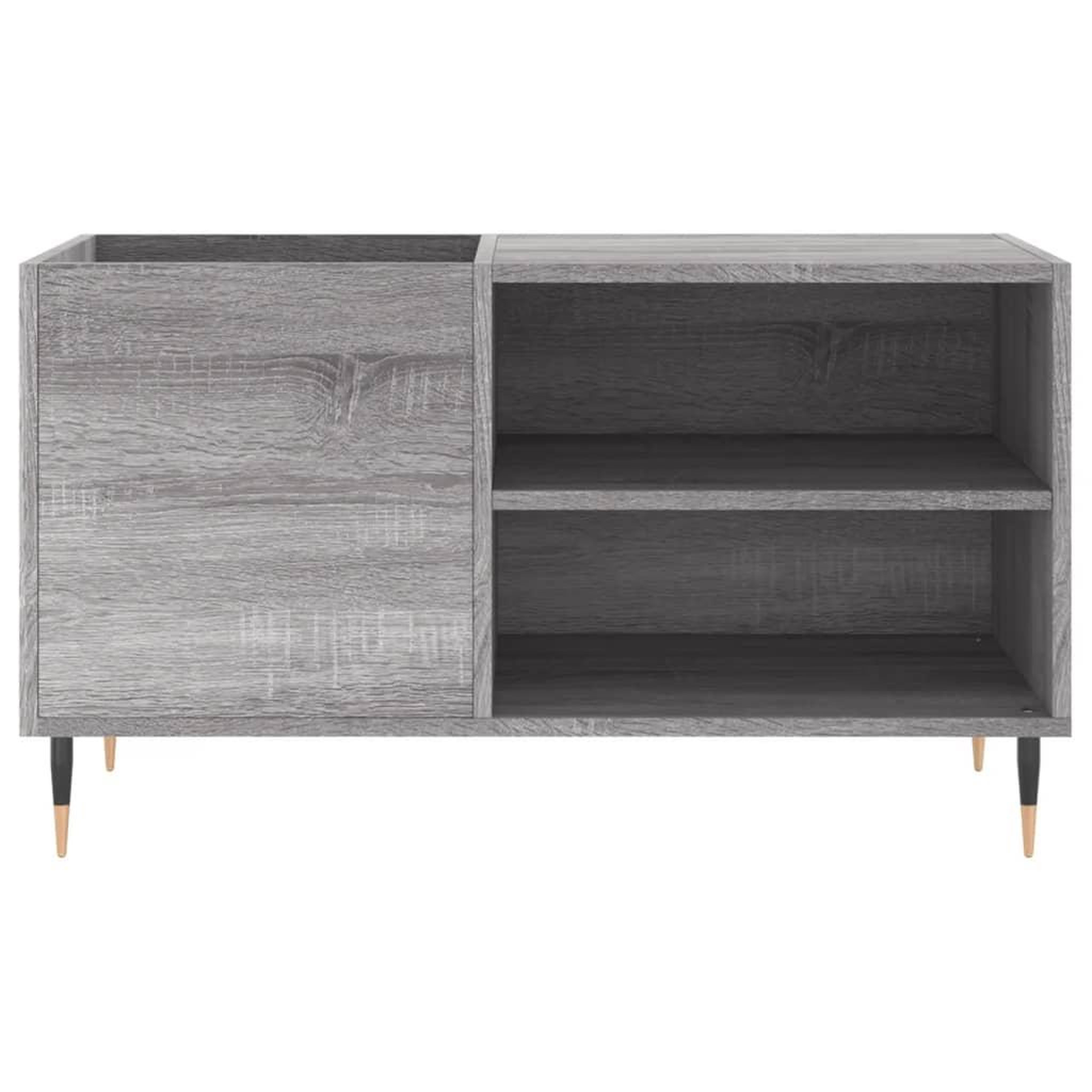 Voir la diapositive 4 : VIDAXL Armoire a disques sonoma gris 85x38x48 cm bois d'ingenierie