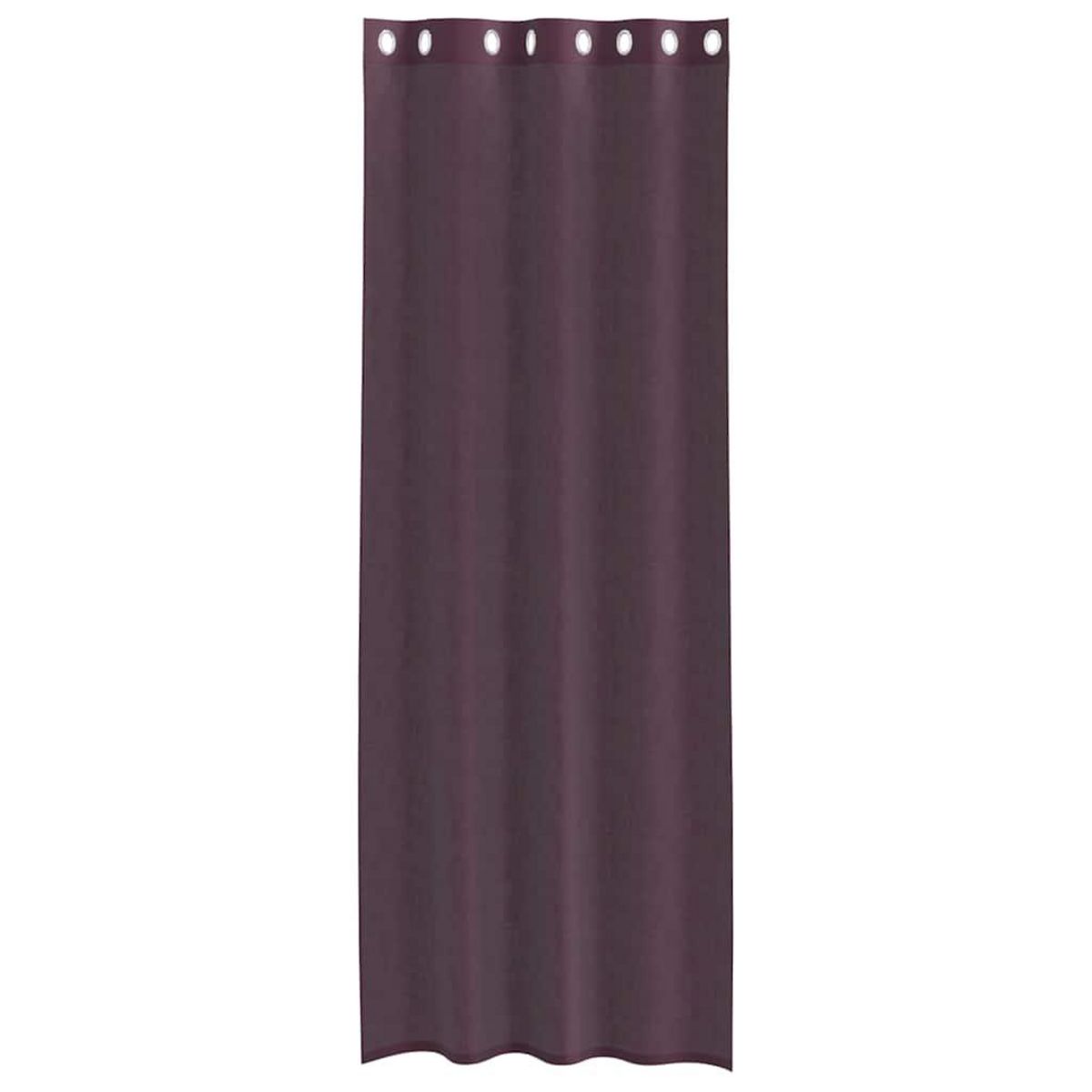 VIDAXL Rideaux en voile avec œillets 2 pcs violet 140x300 cm