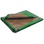 Tecplast Bâche terrasse 3x5 m 250g/m2 traitée anti UV Bâche de terrasse verte et marron en polyéthylène haute qualité