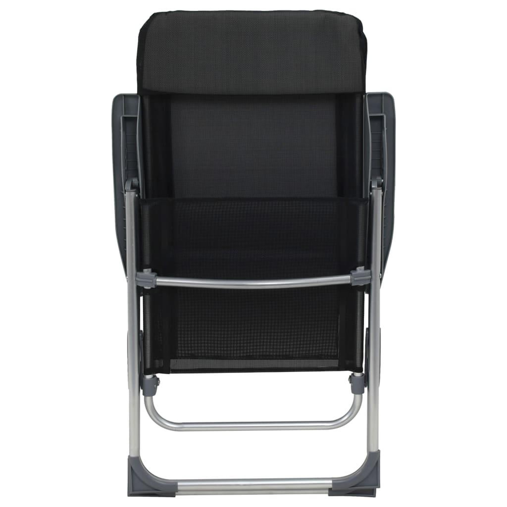 Voir la diapositive 5 : VIDAXL Chaise pliante de camping lot de 2 Noir Aluminium