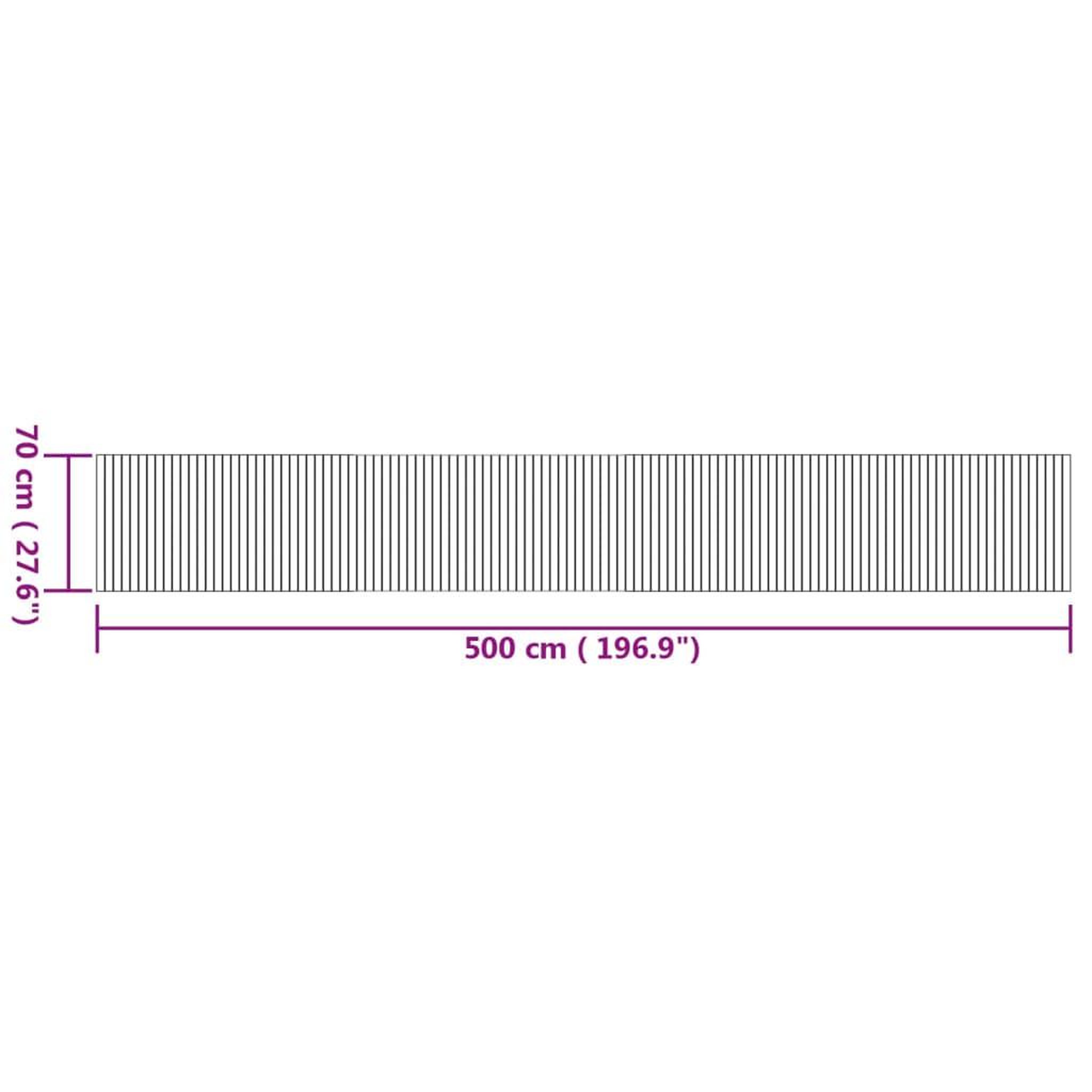 Voir la diapositive 6 : VIDAXL Tapis rectangulaire naturel 70x500 cm bambou