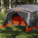 VIDAXL Tente de camping avec porche 4 personnes orange impermeable