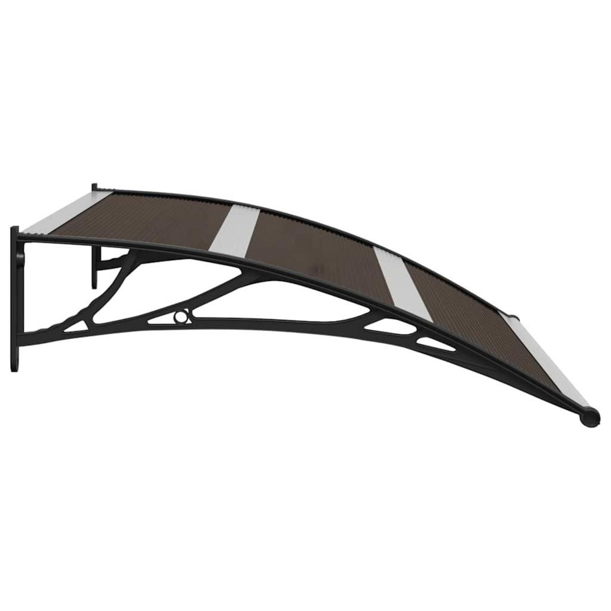 VIDAXL Auvent de porte Noir 120x75 cm PC