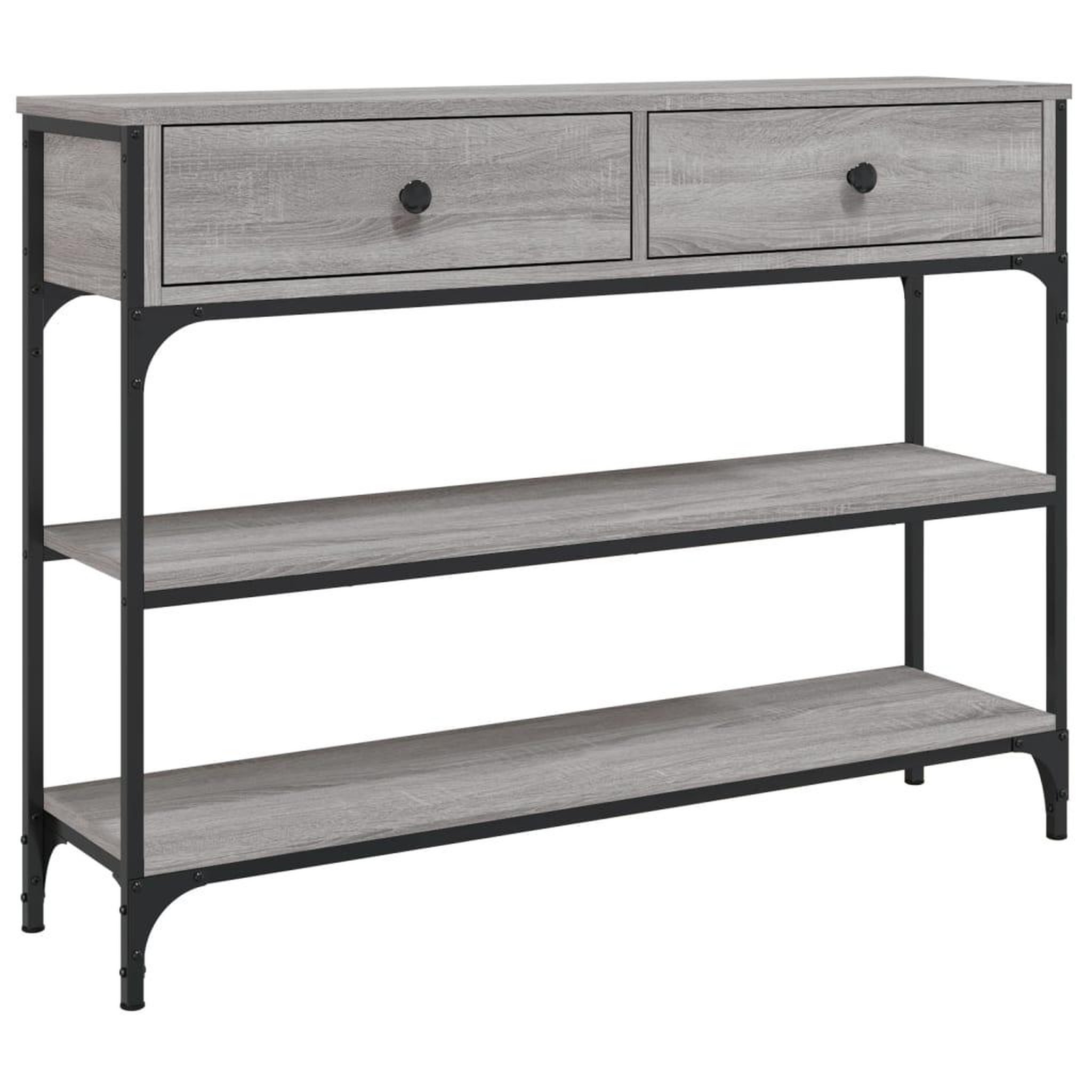Voir la diapositive 2 : VIDAXL Table console sonoma gris 100x25x75 cm bois d'ingenierie