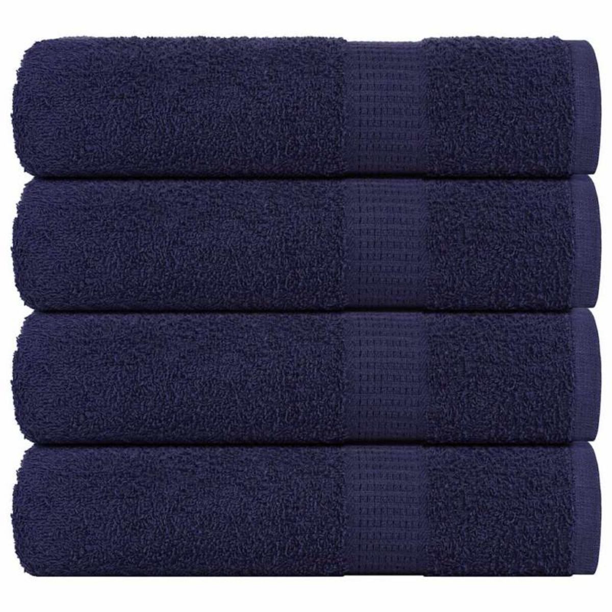 VIDAXL Serviettes de douche 4 pcs bleu marine 70x140 cm 100% coton