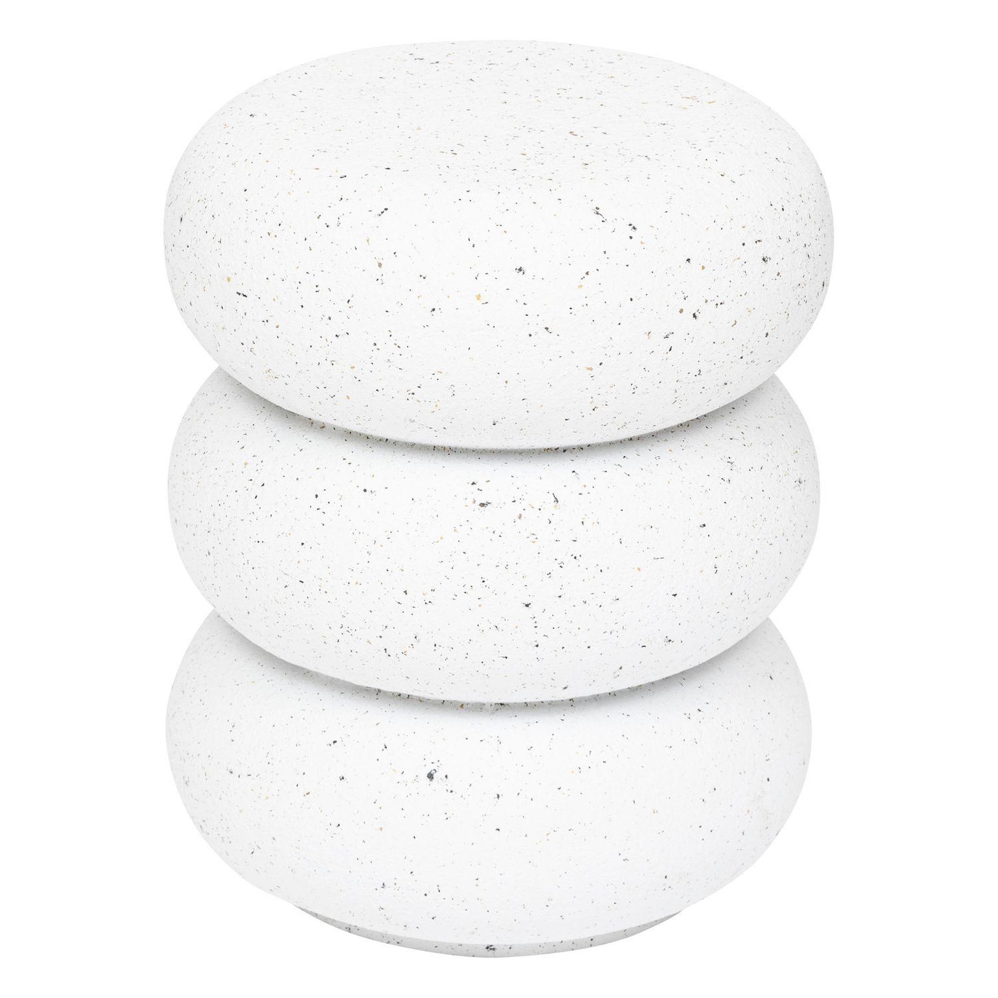 ATMOSPHERA Table d'appoint ronde stoneto - blanc