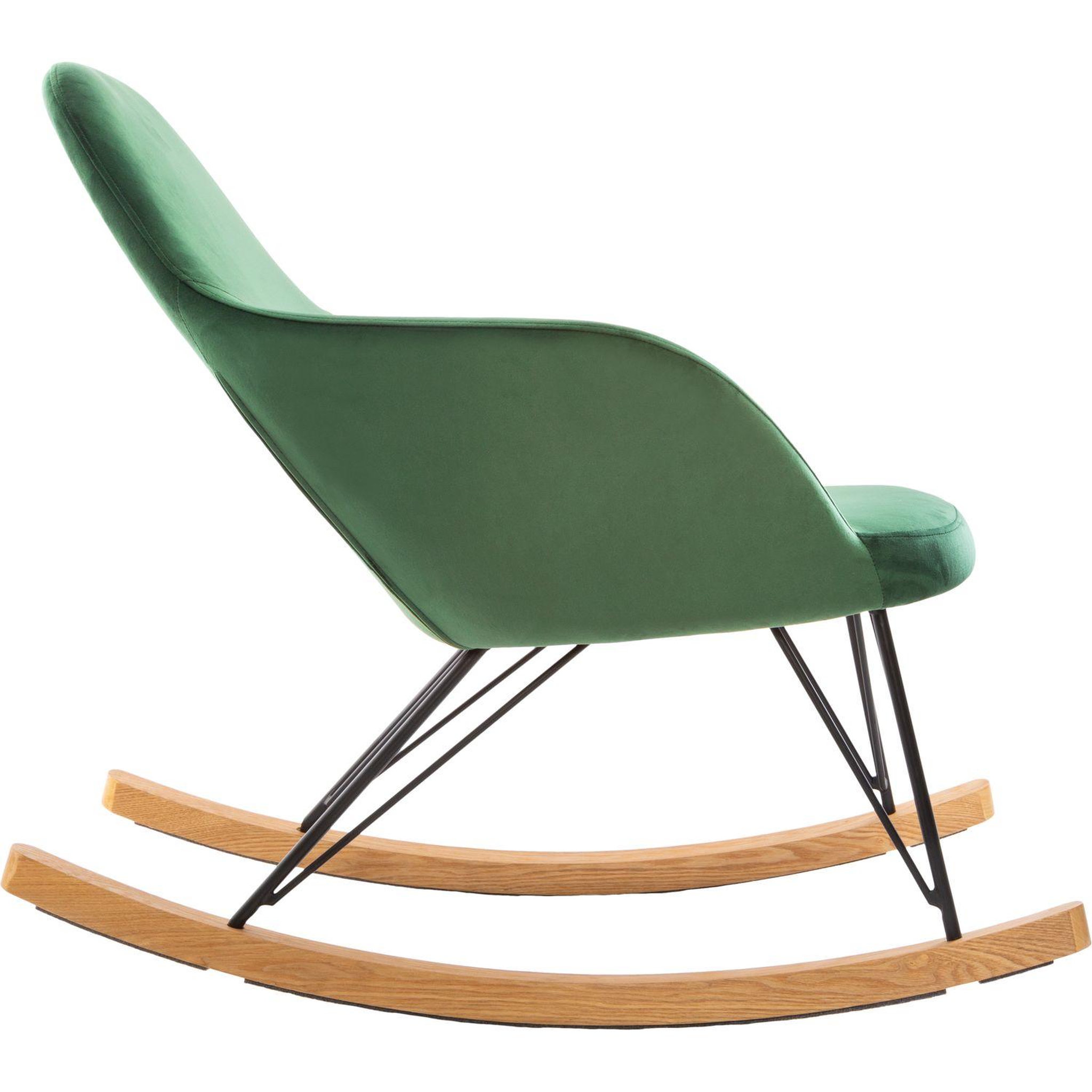 Voir la diapositive 3 : ATMOSPHERA Rocking chair en velour ewan