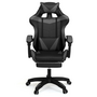 Voir la diapositive 5 : ID MARKET Fauteuil de gaming ALEX réglable avec repose-pied, coussin de tête et coussin lombaire noir et gris