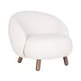 Voir la diapositive 2 : LISA DESIGN Nayeli - fauteuil avec pieds en bois d'hévéa - en tissu bouclette