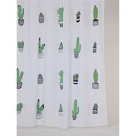 ALLIBERT Rideau de douche tropical CACTUS - 180 x 200 cm - Blanc