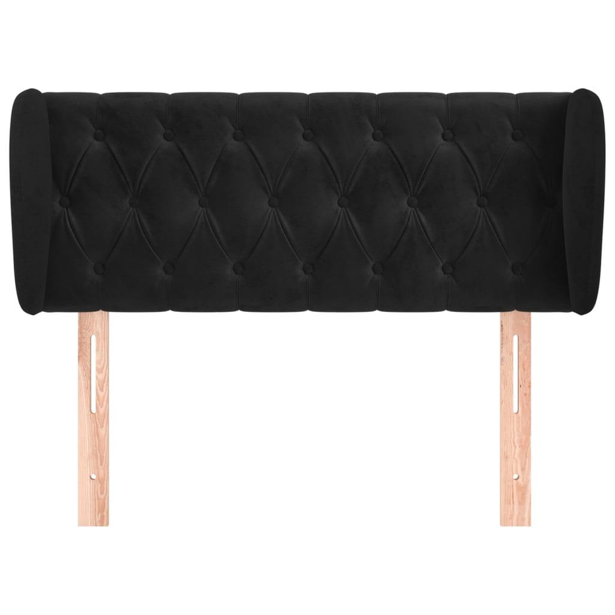 Voir la diapositive 3 : VIDAXL Tete de lit avec oreilles Noir 103x23x78/88 cm Velours