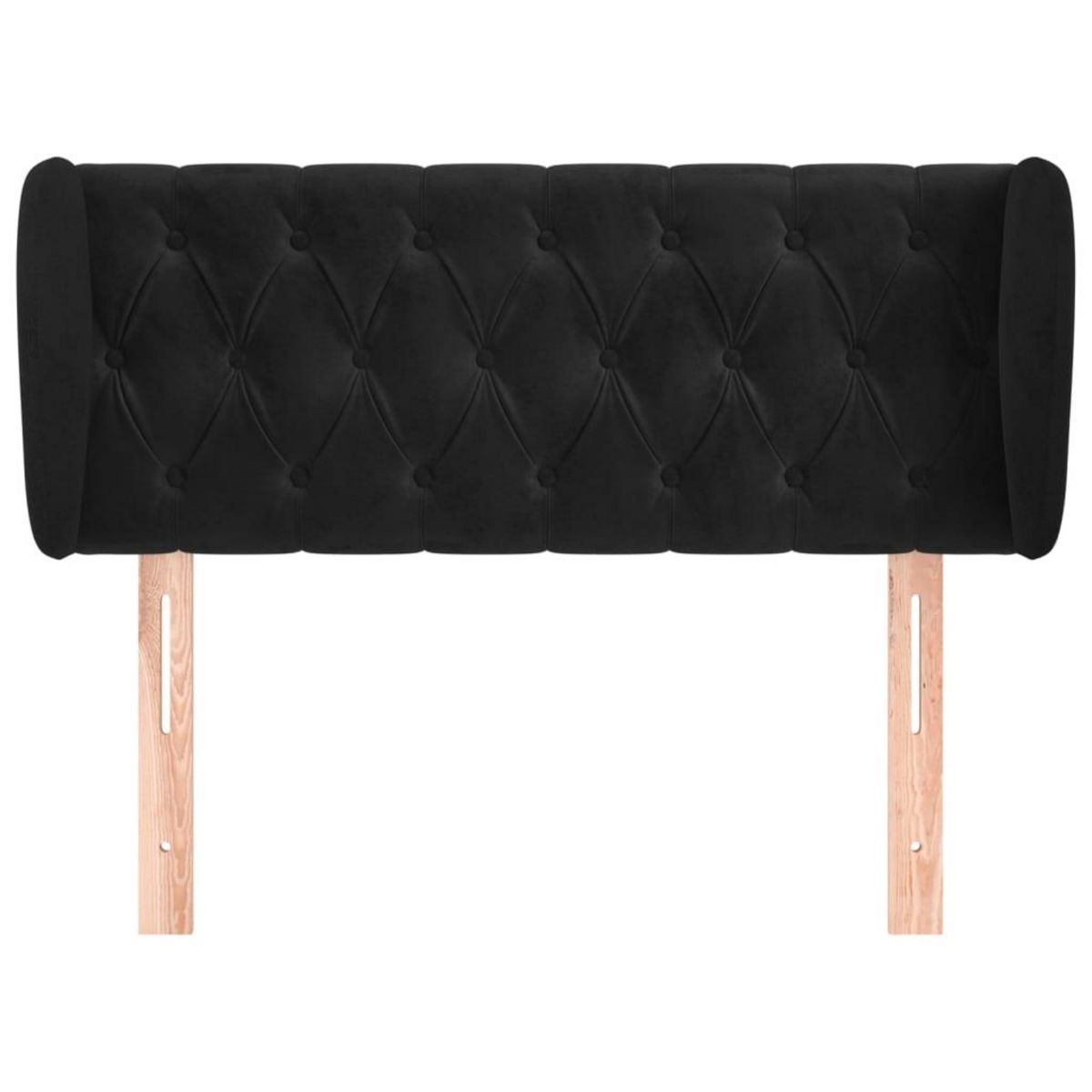 VIDAXL Tete de lit avec oreilles Noir 103x23x78/88 cm Velours